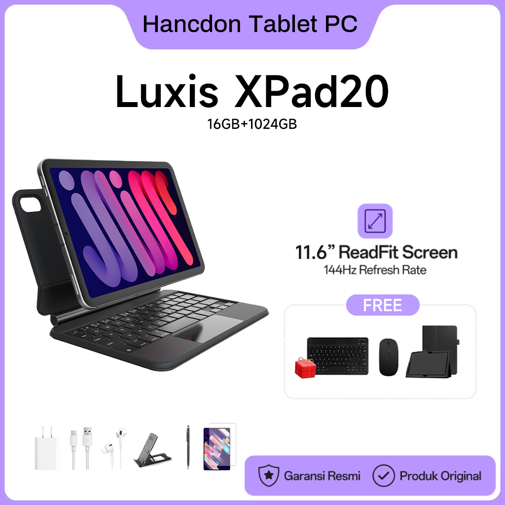 【Freeware Mouse Keyboard】Luxis Tablet PC Tablet Android XPad20 (16GB+1024GB) 11.6inch"lPsScreen Tabl