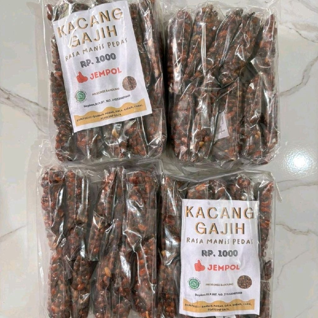 

kacang gajih viral isi 10pcs | cemilan | Manis | Pedas | Snack murah organik original