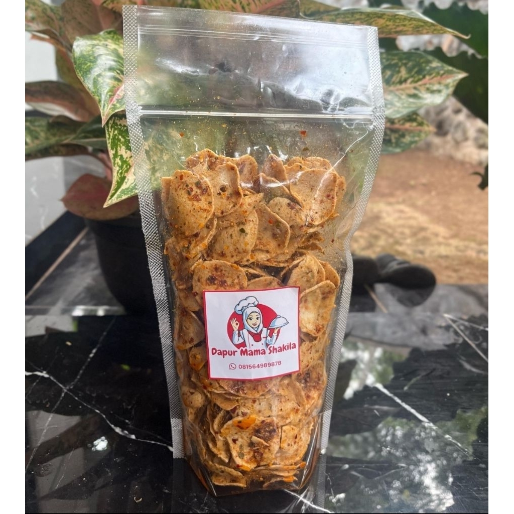 

keripik basreng pedas daun jeruk enak,renyah,gurih bikin nagih(berat 250gr)