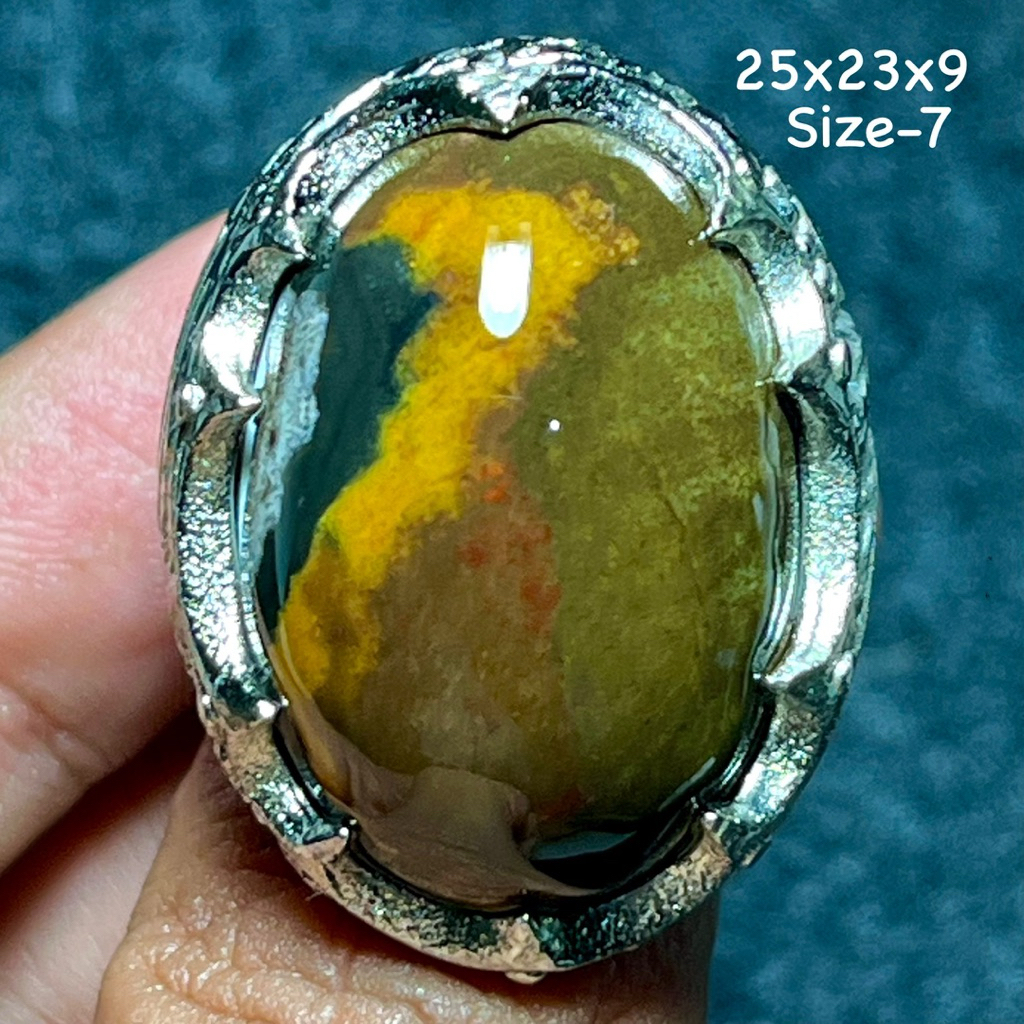 Cincin Batu Akik Natural Sulaiman  (Asli Alam)