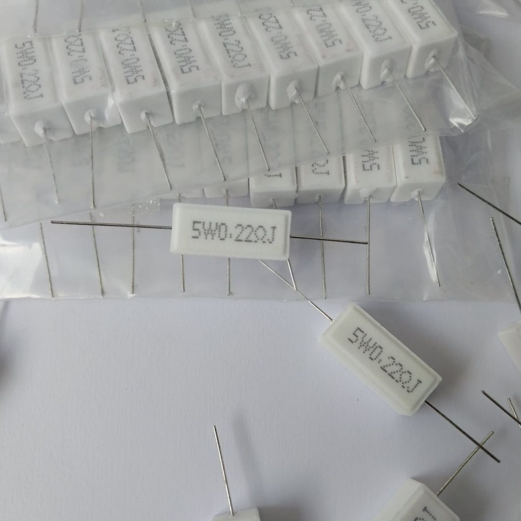 r kapur 0.22ohm 5w , r kapur kotak 5w 0.22ohm