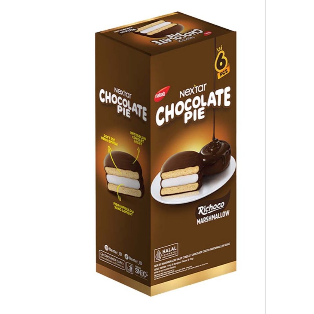 

Nextar Choco Pie Keik Cokelat Isi Marshmallow isi 6