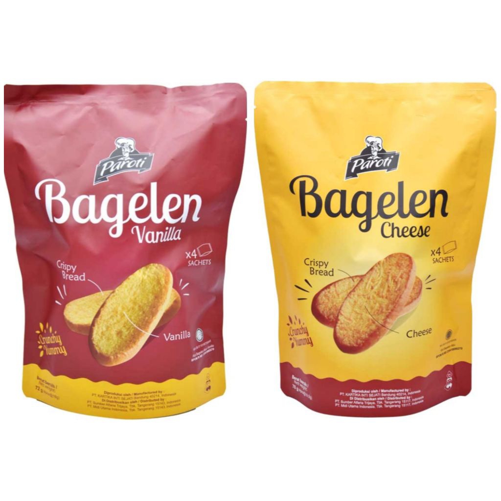 

Paroti Bagelen Vanilla & Cheese roti kering toast mentega