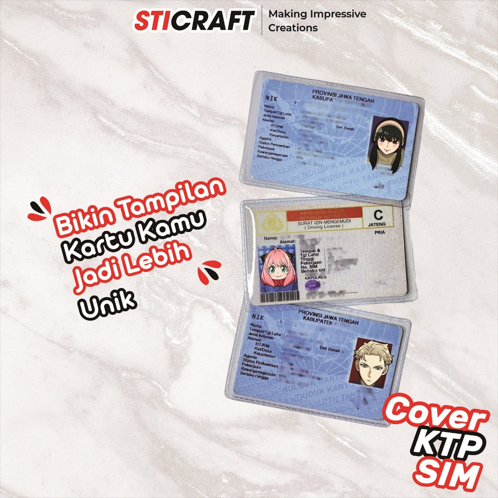 

Cover Pelindung Kartu Identitas KTP SIM Karakter Spy X Family / Cover KTP Karakter