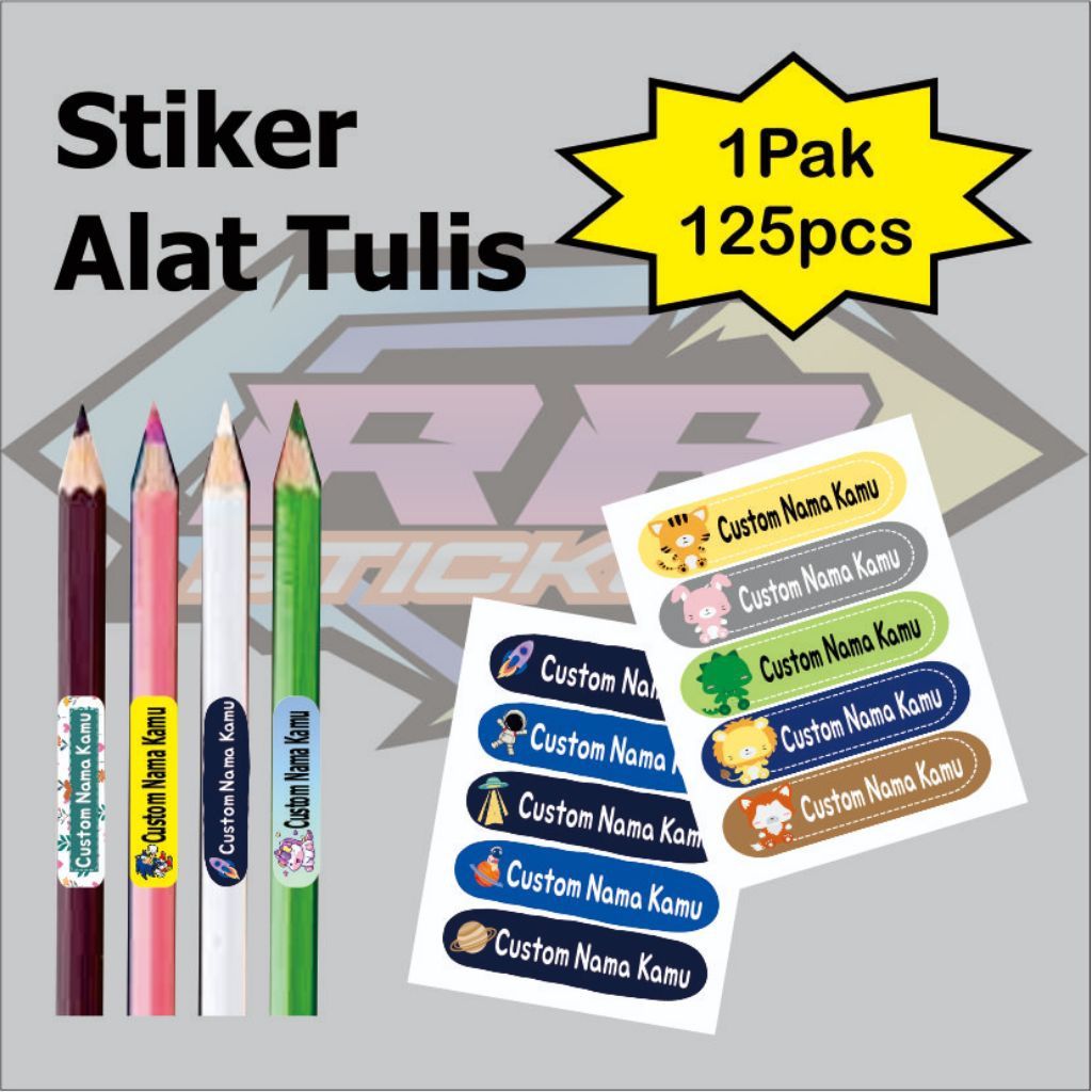 

stiker pensil sticker alat tulis tinggal pasang