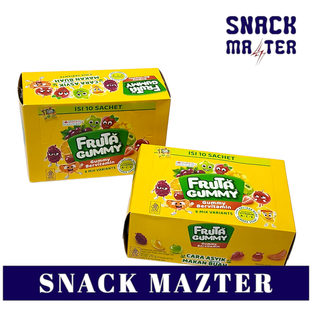 

Fruta Gummy BOX Gummy Bervitamin - Netto 250 gr ( 10 bks x 25gr)