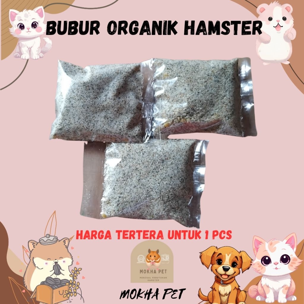 Bubur Organik Hamster Lembut Sehat – Makanan Alami Bayi & Hamster Dewasa