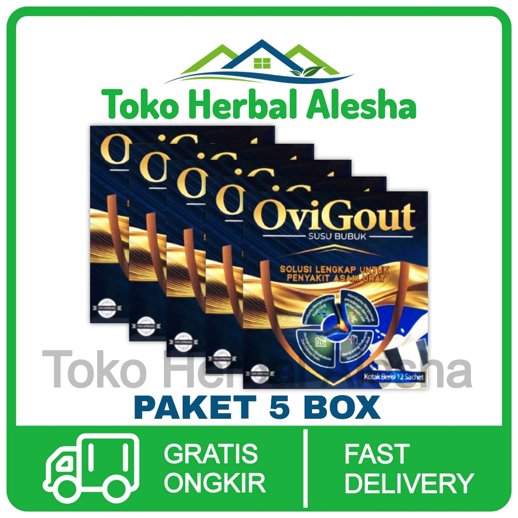 

5 Box Ovigout Asli Original Susu Untuk Asam Urat Nyeri Sendi Dan Kolesterol