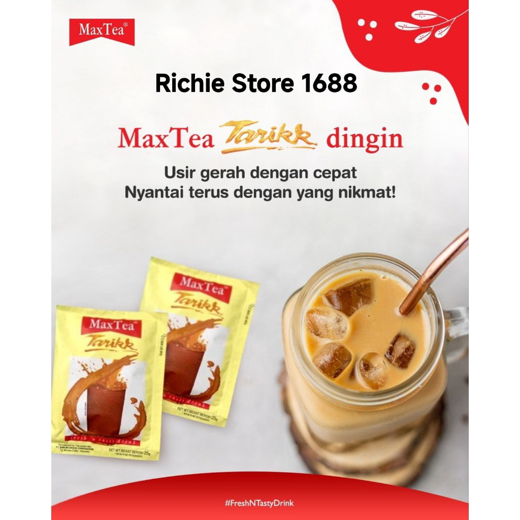 

Max Tea Tarikk Renceng isi 25gr x 10 sachet