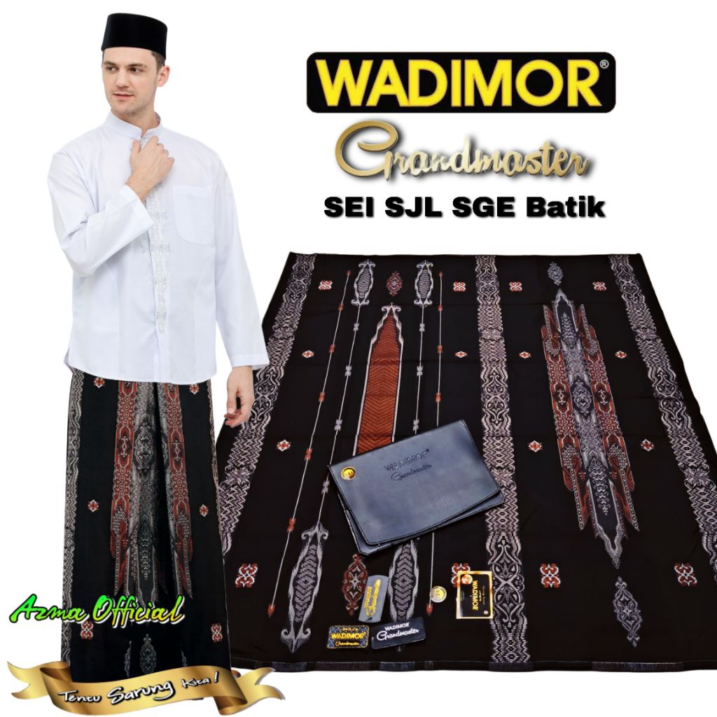 Sarung Wadimor Grandmaster SEI SGE SJL Jacquard Full Songket Timbul Motif Terbaru