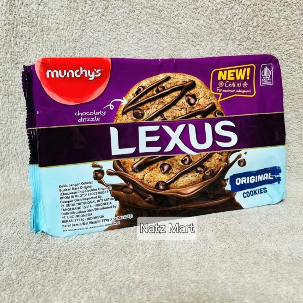 

MUNCHY'S LEXUS Cookies Original 189 gr ( 7 Sachet × 27 gr)