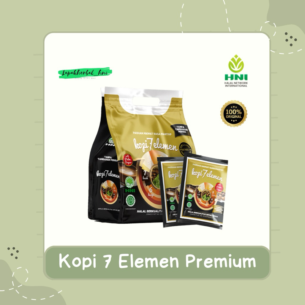 

Kopi 7 Elemen Premium HNI HPAI isi 10 Sachet