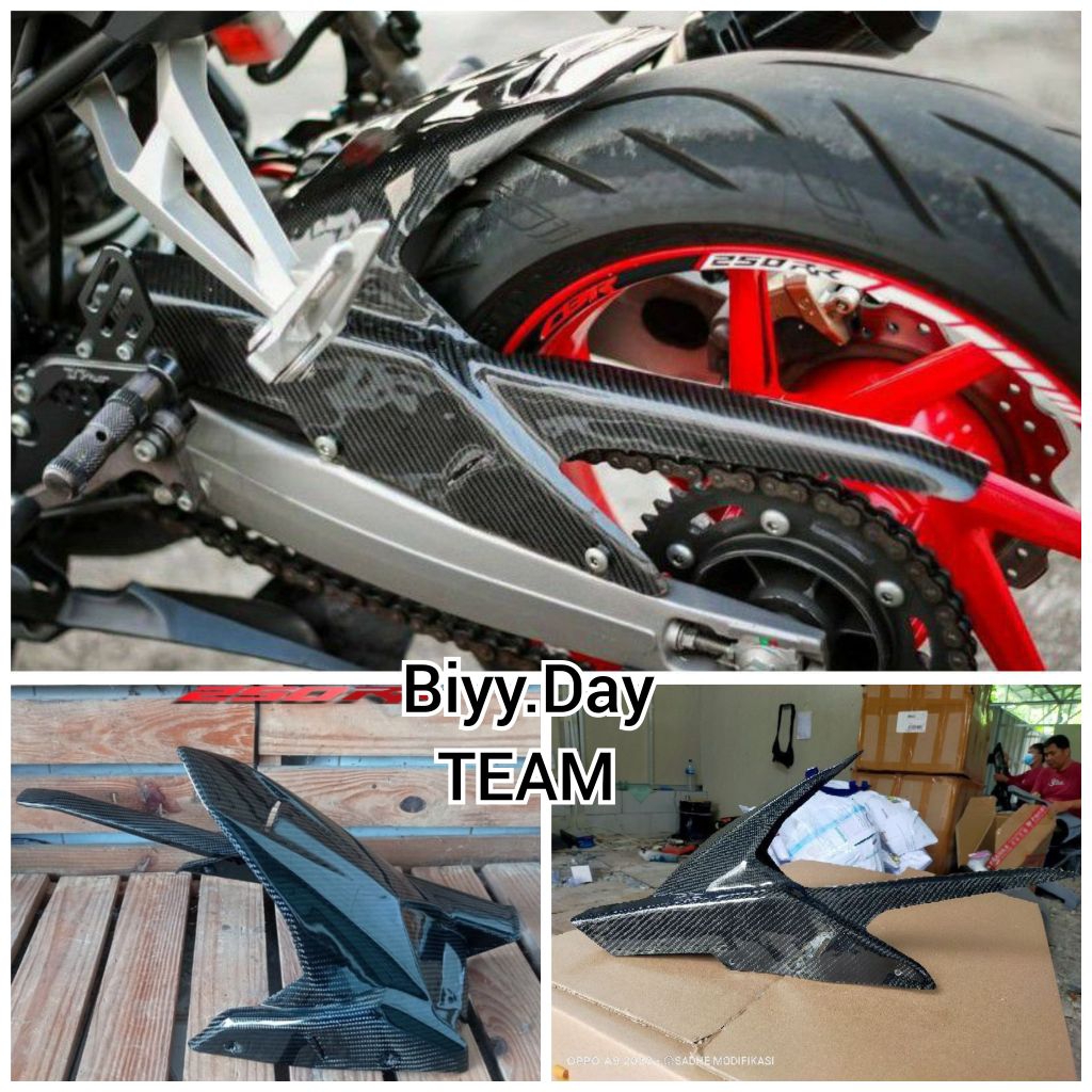 Hugger rantai Arm Honda CBR250RR Carbon Kevlar original