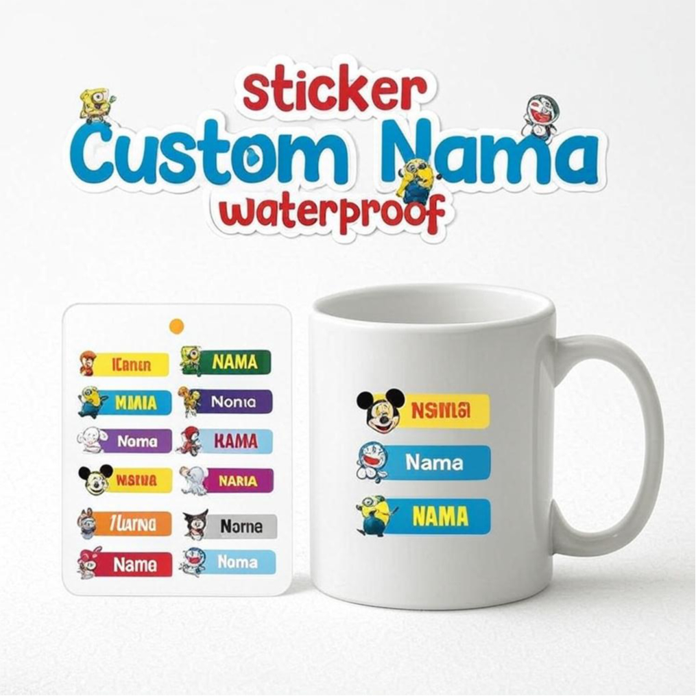 

Sticker Timbul Perabotan 28Pcs Custom Nama Piring Sendok Botol Gelas Waterproof label Stiker Premium