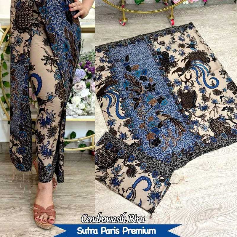 Kamen Paris Sutra ATBM Set Selendang / Kamen Endek Songket Bali Kebaya Wisuda