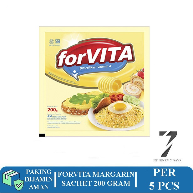 

FORVITA MARGARINE 200 GRAM PER 5 PCS JOURNEY 7 DAYS DENGAN PAKING AMAN