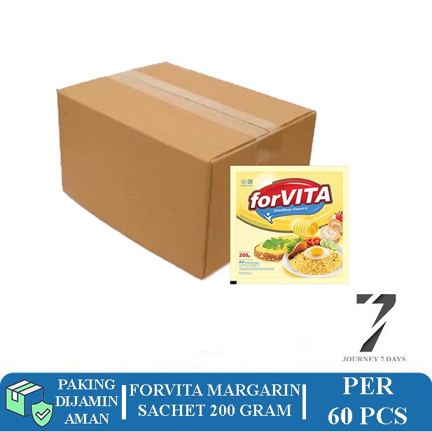 

FORVITA MARGARINE 200 GRAM DUS ISI 60 PCS NON COD JOURNEY 7 DAYS DENGAN PAKING AMAN