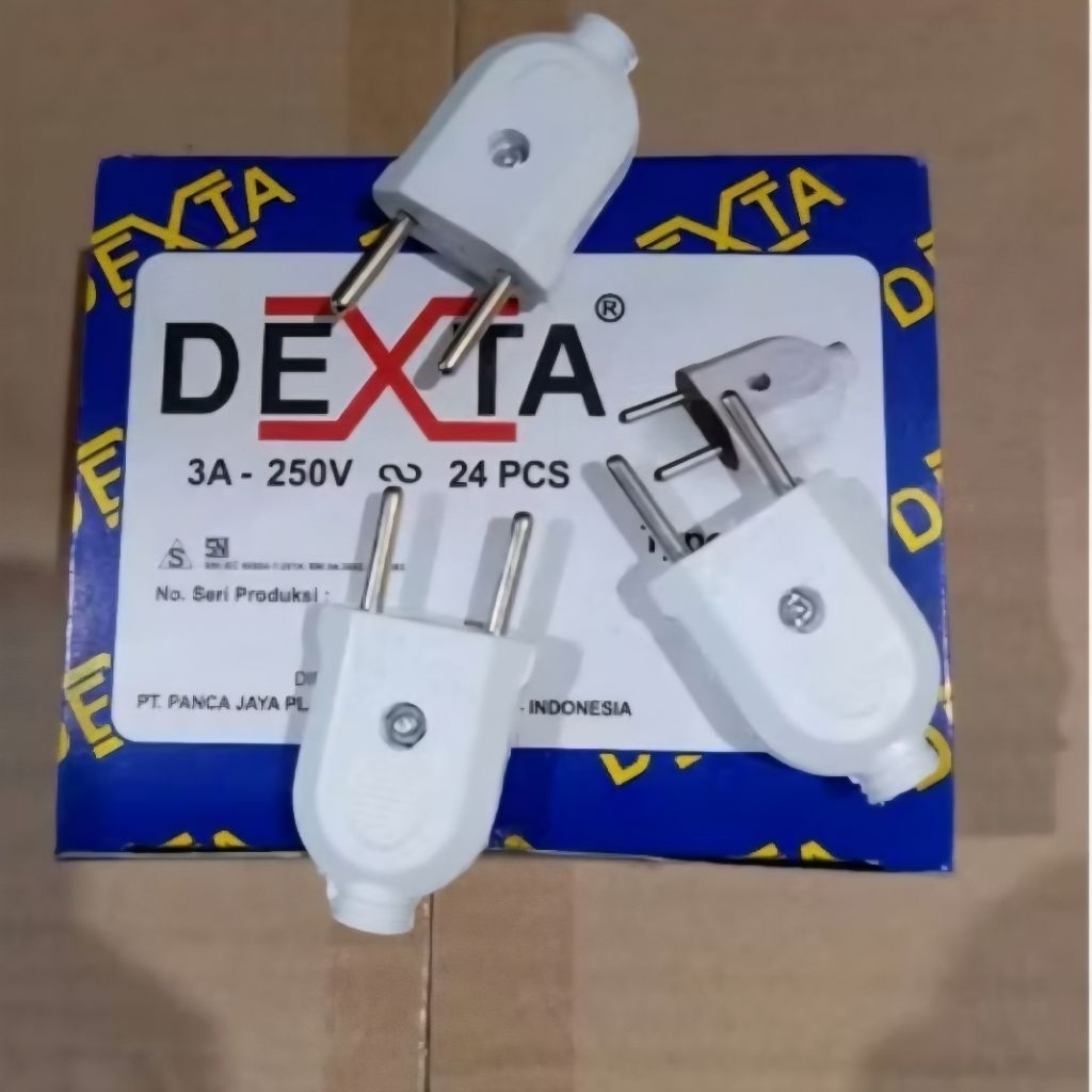 STEKER GEPENG PUTIH HITAM COLOKAN LISTRIK JEK JANTAN MALE COLOK