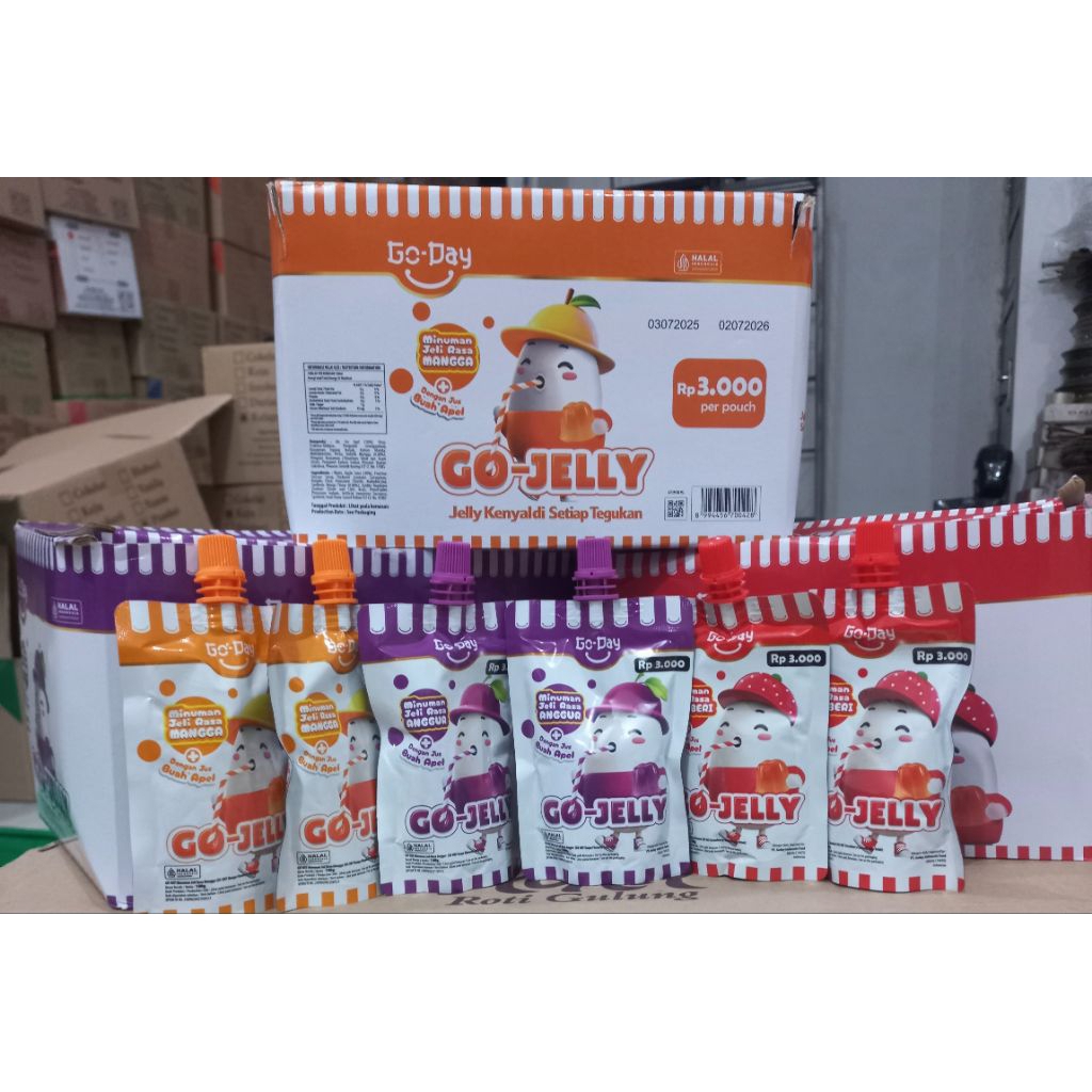 

( Menimal pembelian 5 pcs ) Go-Jelly Go-Day Rasa Anggur Jelly Kenyal di Setiap Tegukan