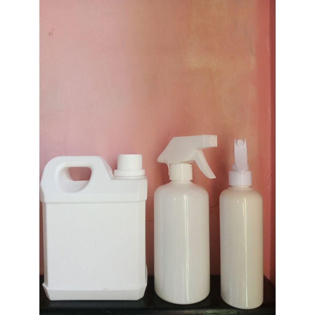Paket Hemat Botol Plastik 250ml & 500ml + Jerigen 1 Liter – Botol Kosong Isi Ulang Sabun, Spray Parf