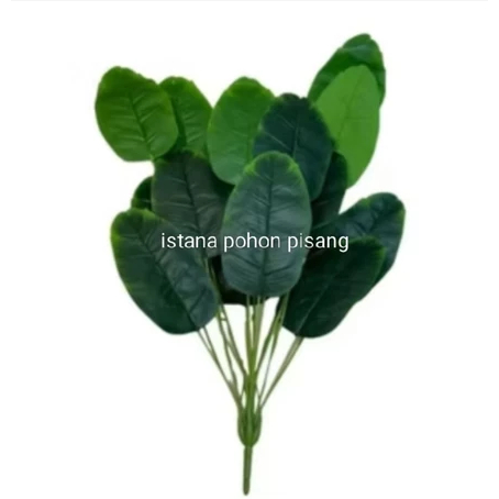 Daun pisang plastik palsu artificial banana leaf