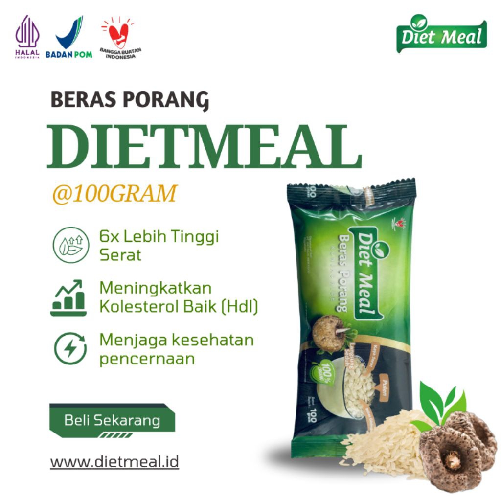 

Beras Porang Dietmeal seduh 100 gram