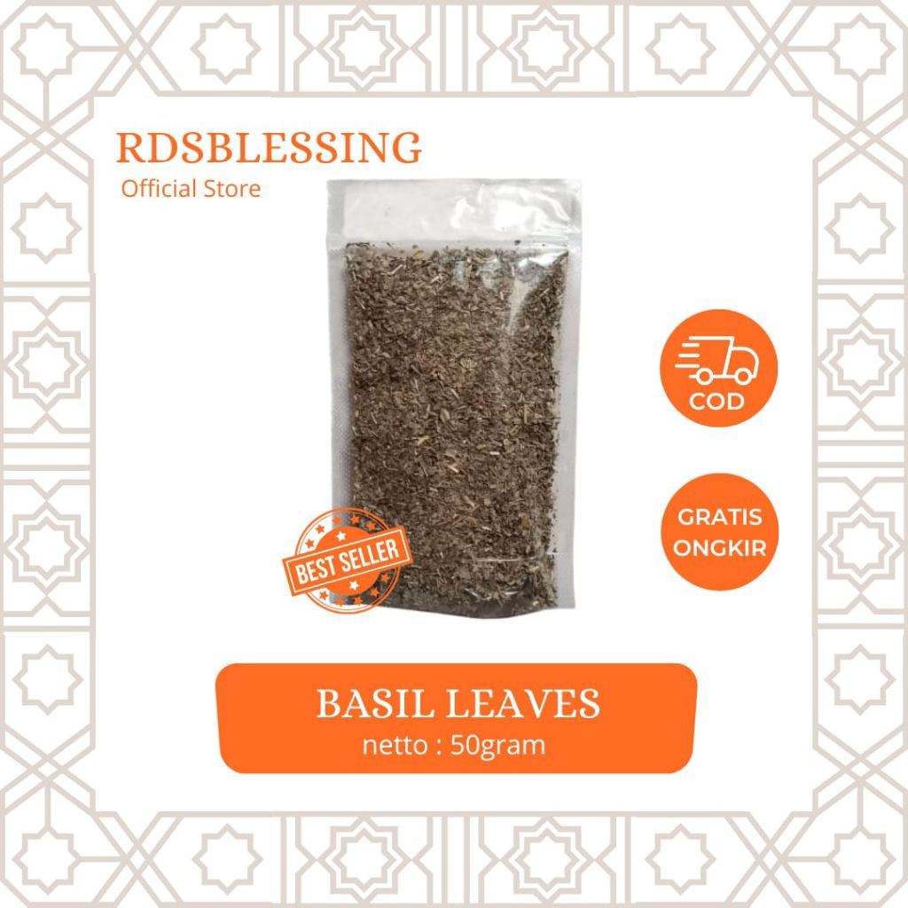 

Daun basil kering 50 gram / basil leaves 50 gr