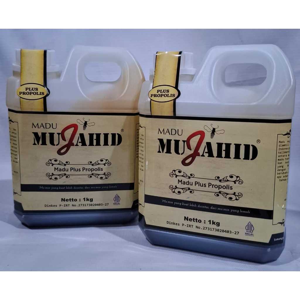 

Madu Hutan Mujahid Plus Propolis / Mujahid Hitam Super 1 Kg (Kemasan Baru) Dijamin Original 100% I DIJAMIN HALAL