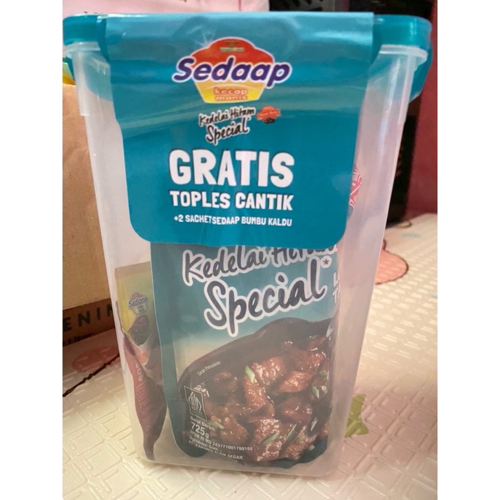 

Kecap Sedaap 725g FREE/GRATIS Toples & 2 Sachet bumbu sedaap