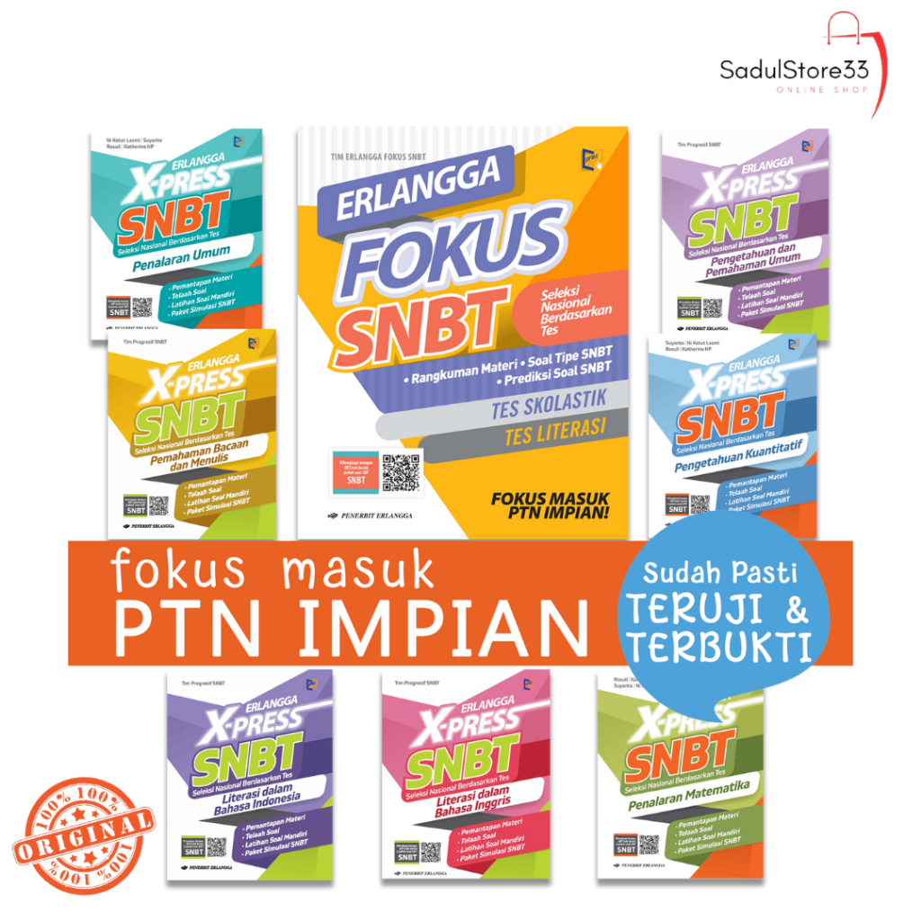 Buku SNBT 2026 Fokus SNBT - Xpress SNBT - Original - Penerbit Erlangga
