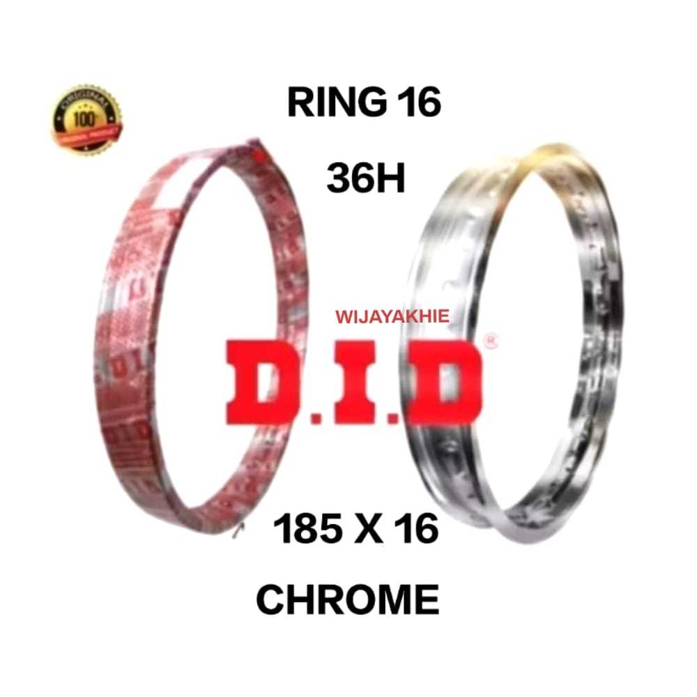 Velg DID RIM Ring 16 Ukuran 1.85 215 CHROME 36H STEEL DID