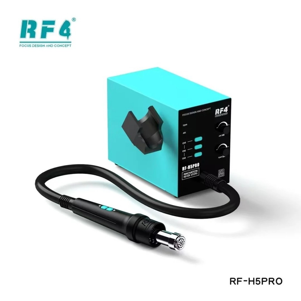 RF4 RF-H5PRO BLOWER Hot Air Gun Desoldering Stand,Handle Buttons Used Rapid Temperature Adjustment