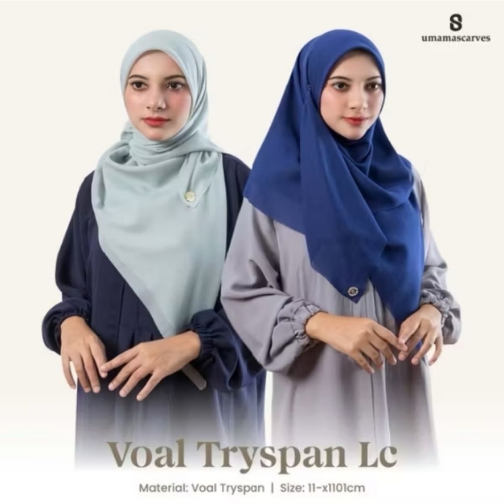 Segiempat Voal Tryspan Umama Polos Umama Tryspan Lc Segiempat Voal