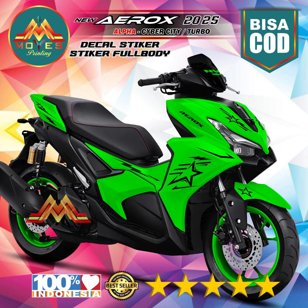Decal stiker Yamaha Aerox alpha turbo 2025 cyber city full body
