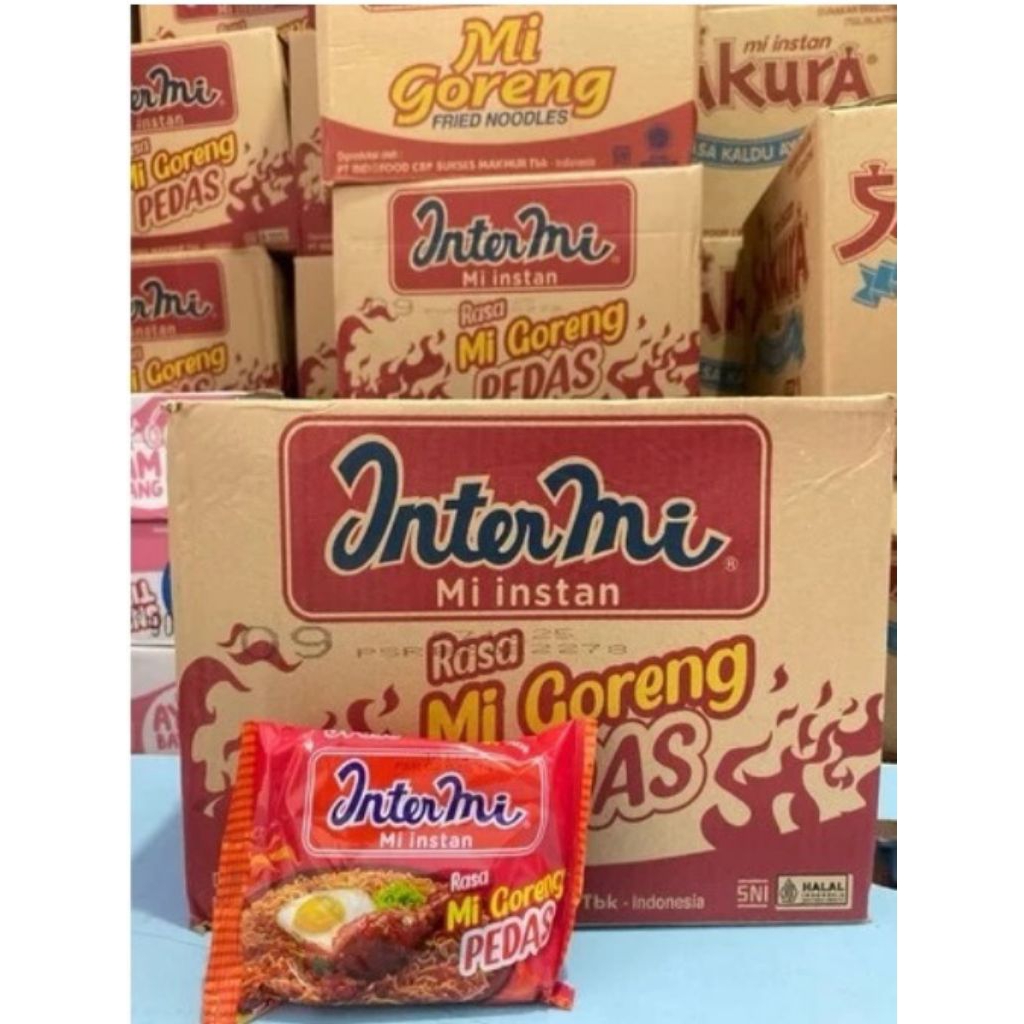 

( 1 Dus isi 40 Bungkus) INTERMI GORENG PEDAS