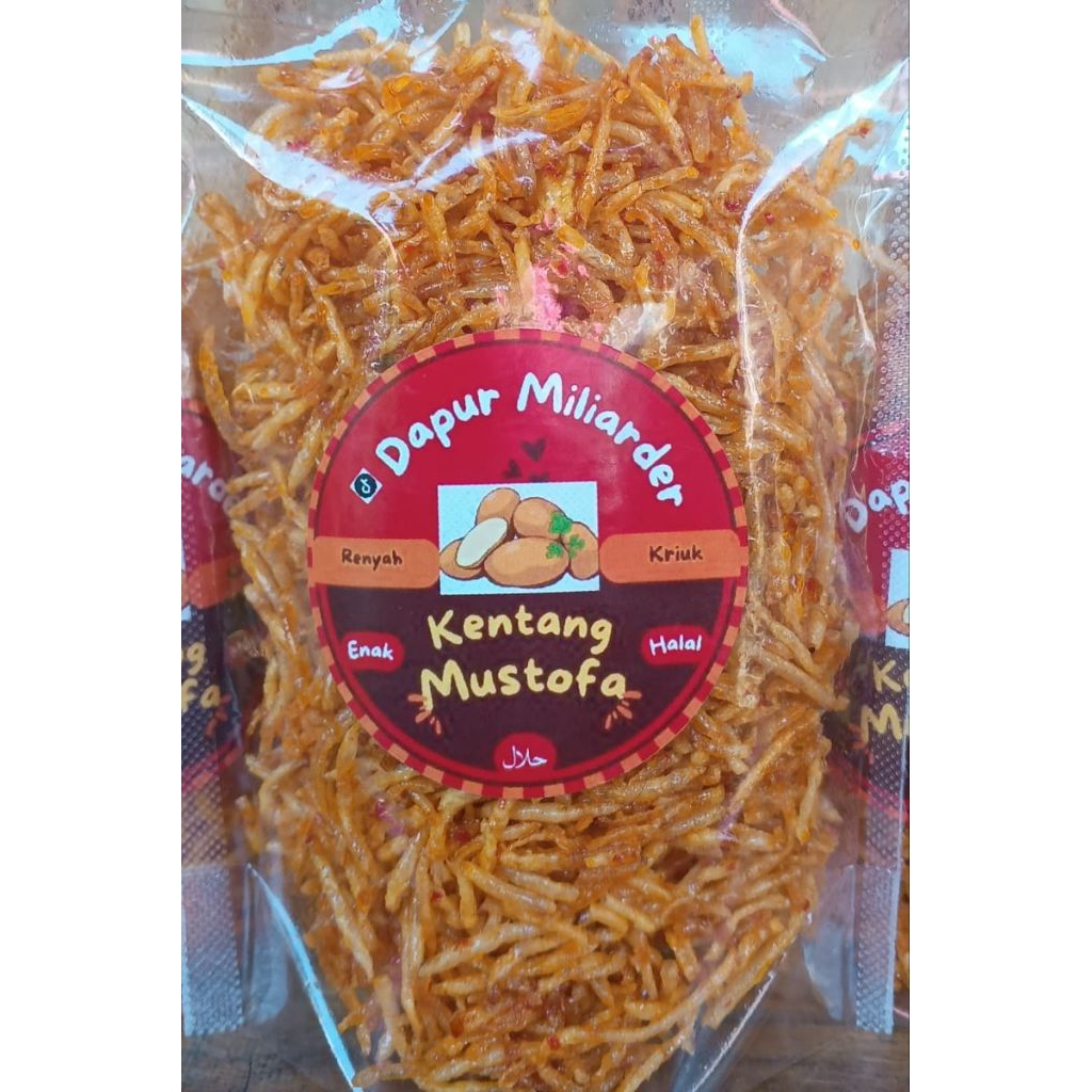 

kentang Mustofa pedas manis50gram/kripik kentang/lauk nasi/