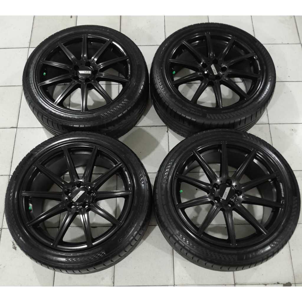 velg racing LUBECK(HSR) R19X8/9 5X114 BLK + BAN PHI 245 45 R19