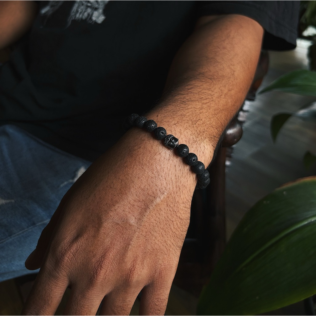 Phoebe Craft - Buddha Black Lava Bracelet