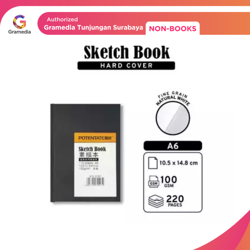 

Gramedia Tunjungan : Potentate Sketch Book A6 110sh 100gr