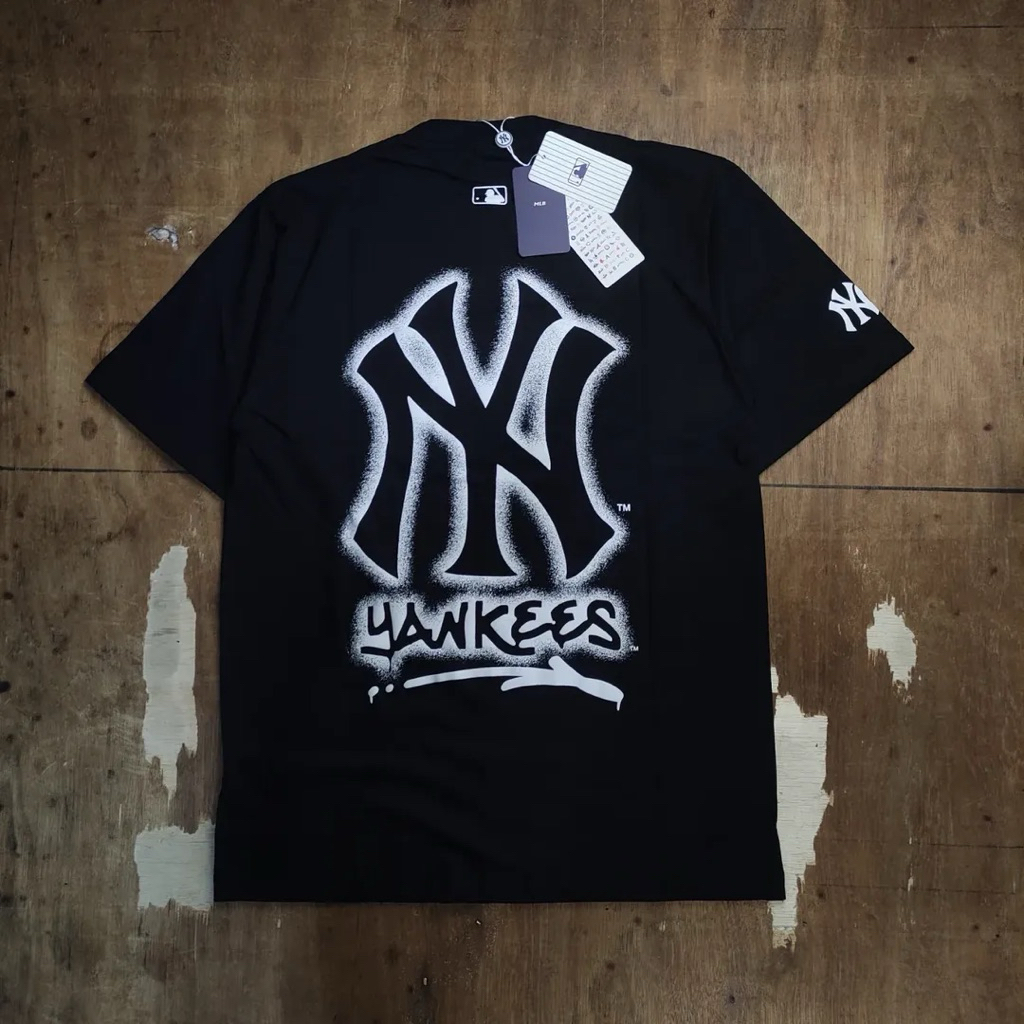 KAOS OVERSIZE MLB Y4NKESS BLUR BASIC WHITE TEES BESTSELLER PREMIUM