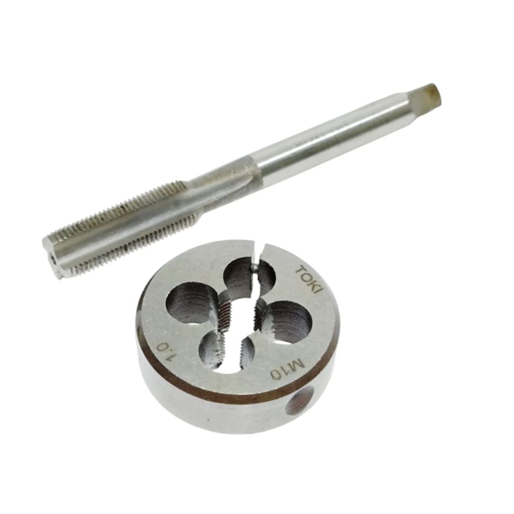 Round Die Senai M10×1.0 Set Tap M10×1.0 Ukuran Baut 14 Halus .Paket Tap Senai M10×1