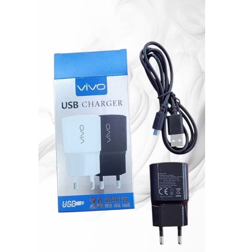 BATAM GROSIR CAS HP VIVO V8 MICRO USB 2A ADAPTER CHARGER CABLE MICRO  WITH DATA CABLE / USB CHARGER 