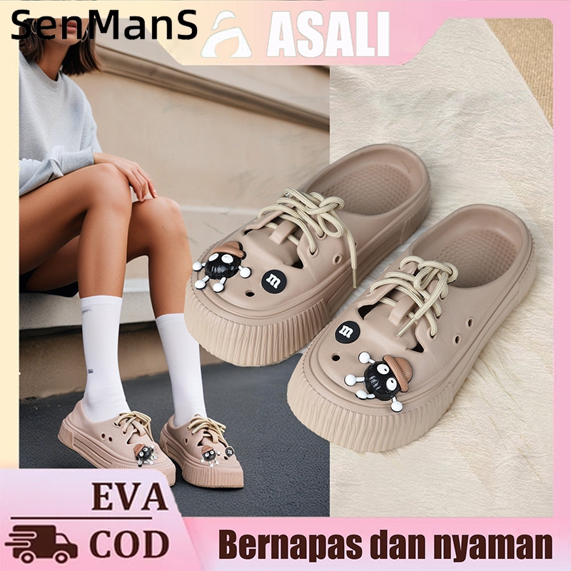 SenManS Sandal Selop Wanita Dewasa Karakter Sandal Baim Kodok Tali Depan Sandal Pria Wanita Selop, S