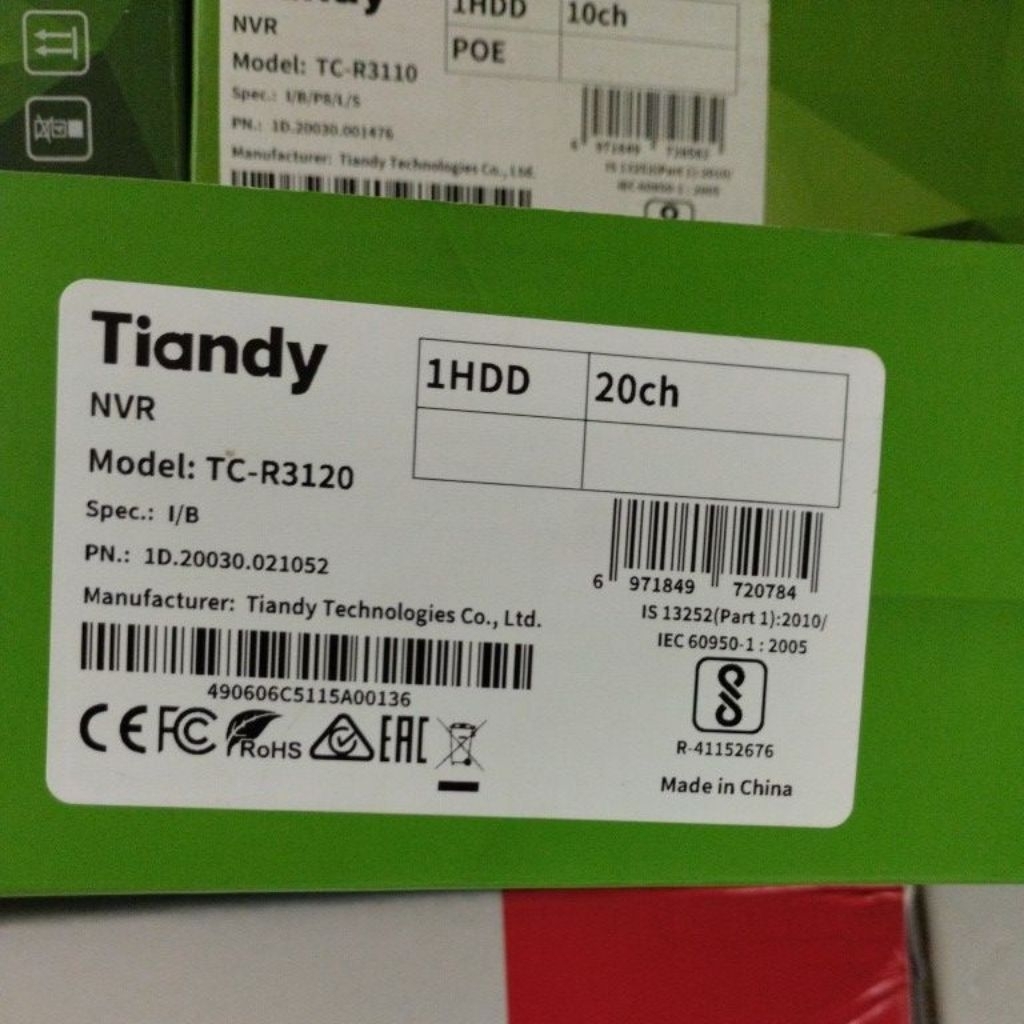 NVR tiandy 20 Ch nvr cctv