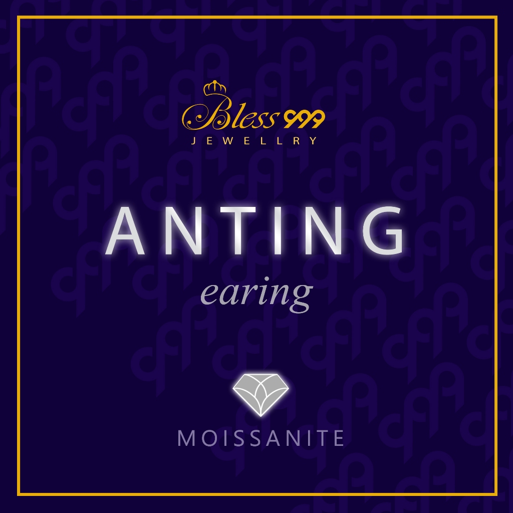 Anting / Kalung / Cincin / Gelang Moissanite Sertifikat GRA original