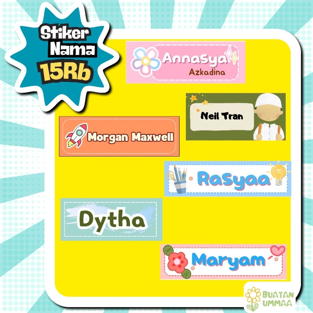 

Stiker Label Nama Hologram Glowing | Stiker Handmade 100% Murah