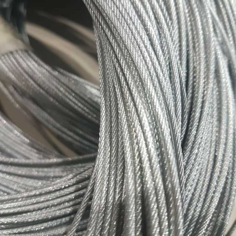 8MM 8 MM KAWAT SELING SLING BAJA LAPIS PLASTIK PVC WIRE ROPE GALVANIS