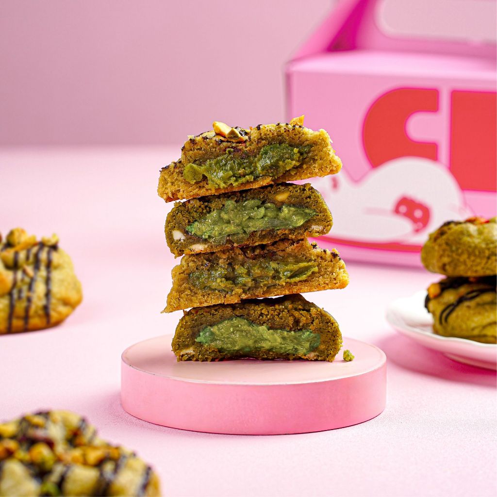 

Midnight Pistachio Soft Bake New York Style Cookies - 1 piece - Clap Bake