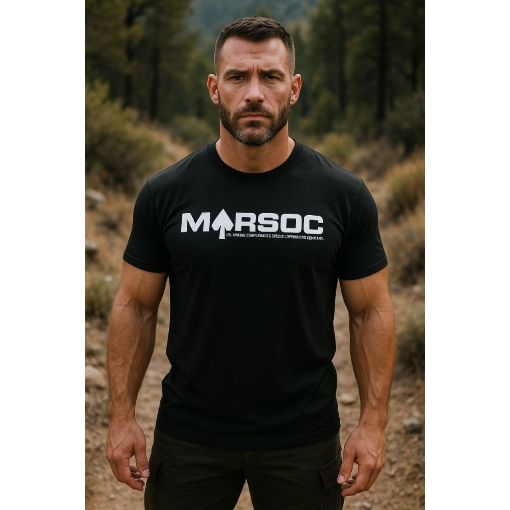 Kaos US ARMY T Shirt Military Design "MARSOC" Marine Corps Forces Special Operation Command"  LEVEL 