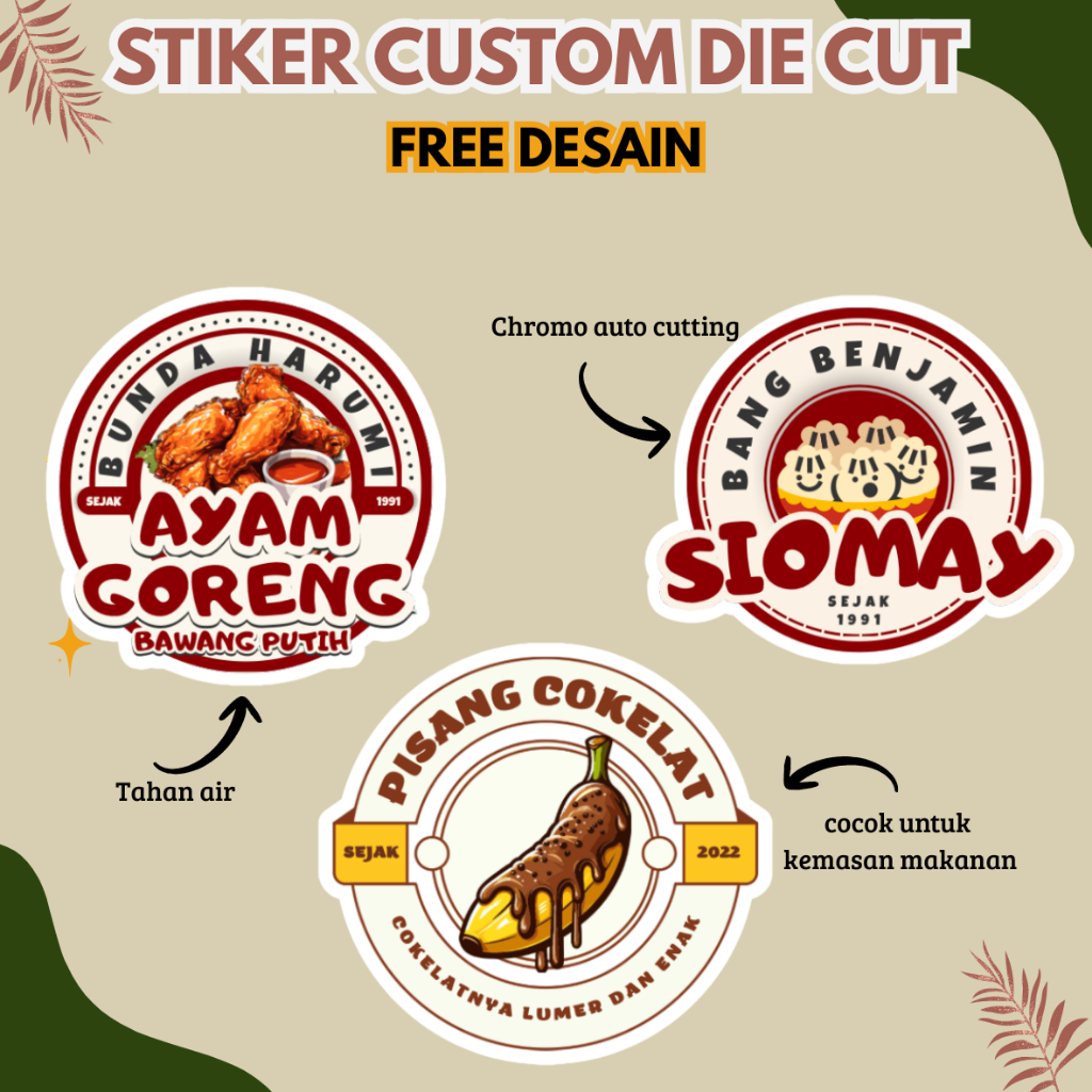 

STIKER / STICKER / LABEL BULAN UNTUK MAKANAN / STIKER CROMO A3+